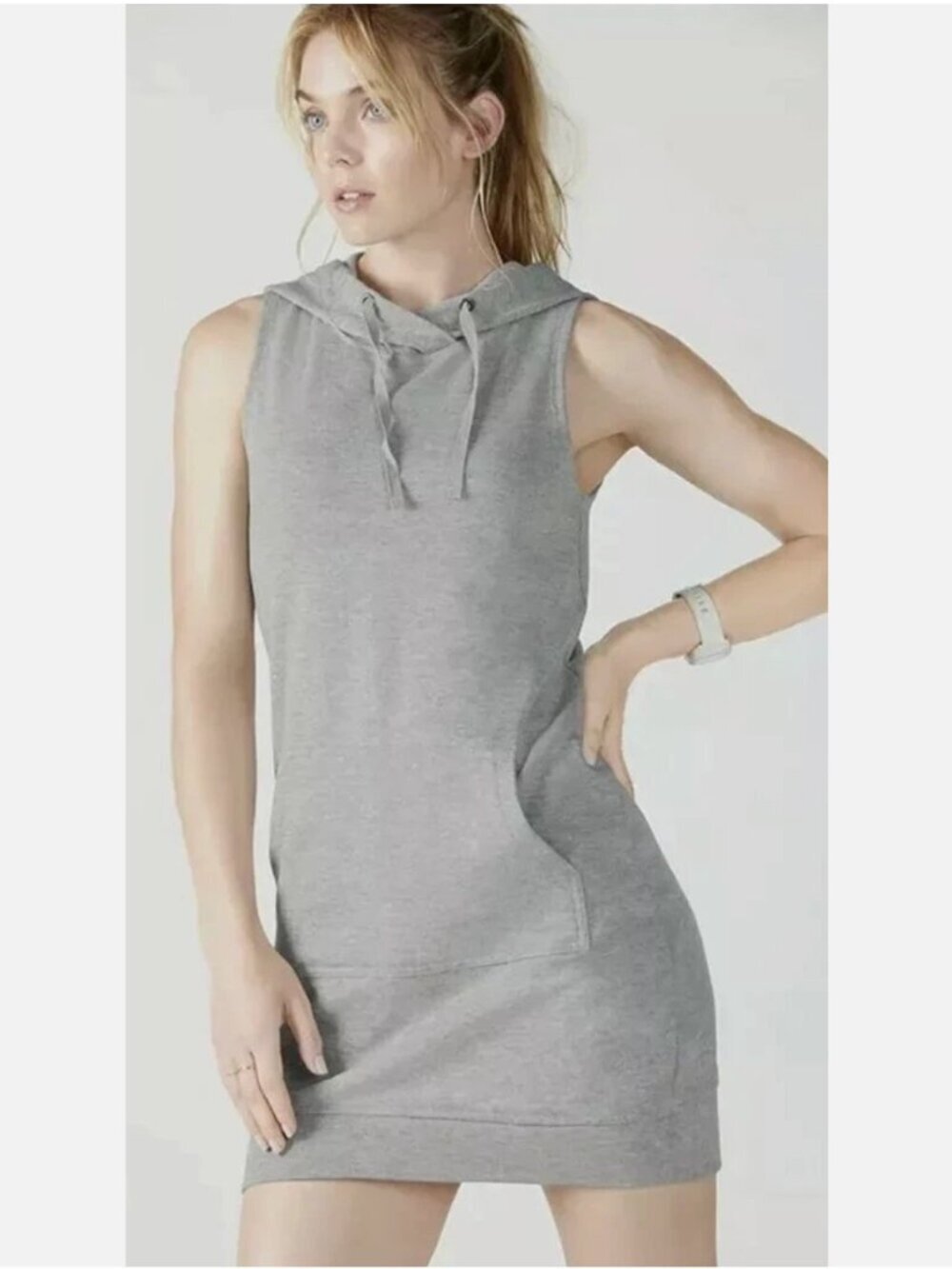 Fabletics Sleeveless Yukon Hoodie Sweatshirt Dress Pockets Size XXS Size 0